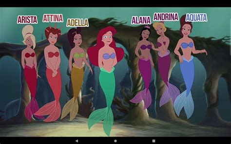 names of ariel's sisters|ariel's sisters names and pictures.